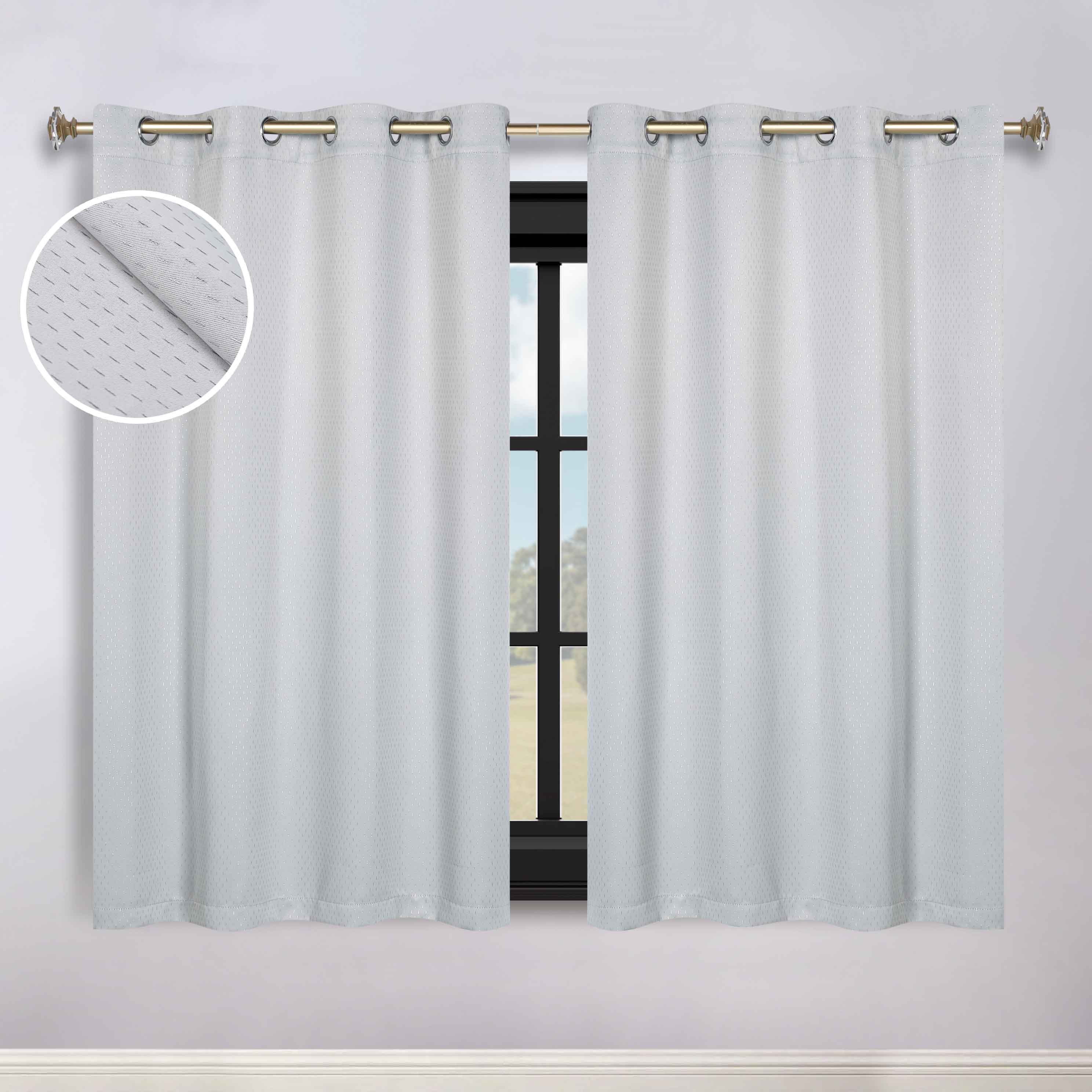 Modern Shimmer Washable Room Darkening Blackout Curtains, Set of 2
