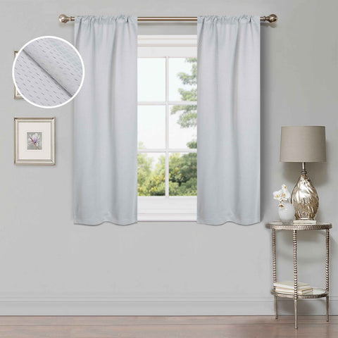 Modern Shimmer Washable Room Darkening Blackout Curtains, Set of 2
