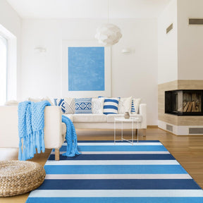 Modern Stripes Area Rug Indoor Outdoor Durable Pattern Rug