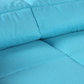 Monochrome Basketweave Plush Microfiber Down Alternative Comforter