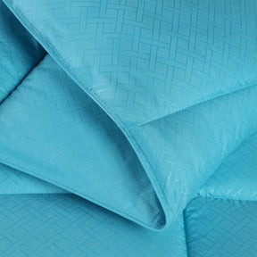 Monochrome Basketweave Plush Microfiber Down Alternative Comforter
