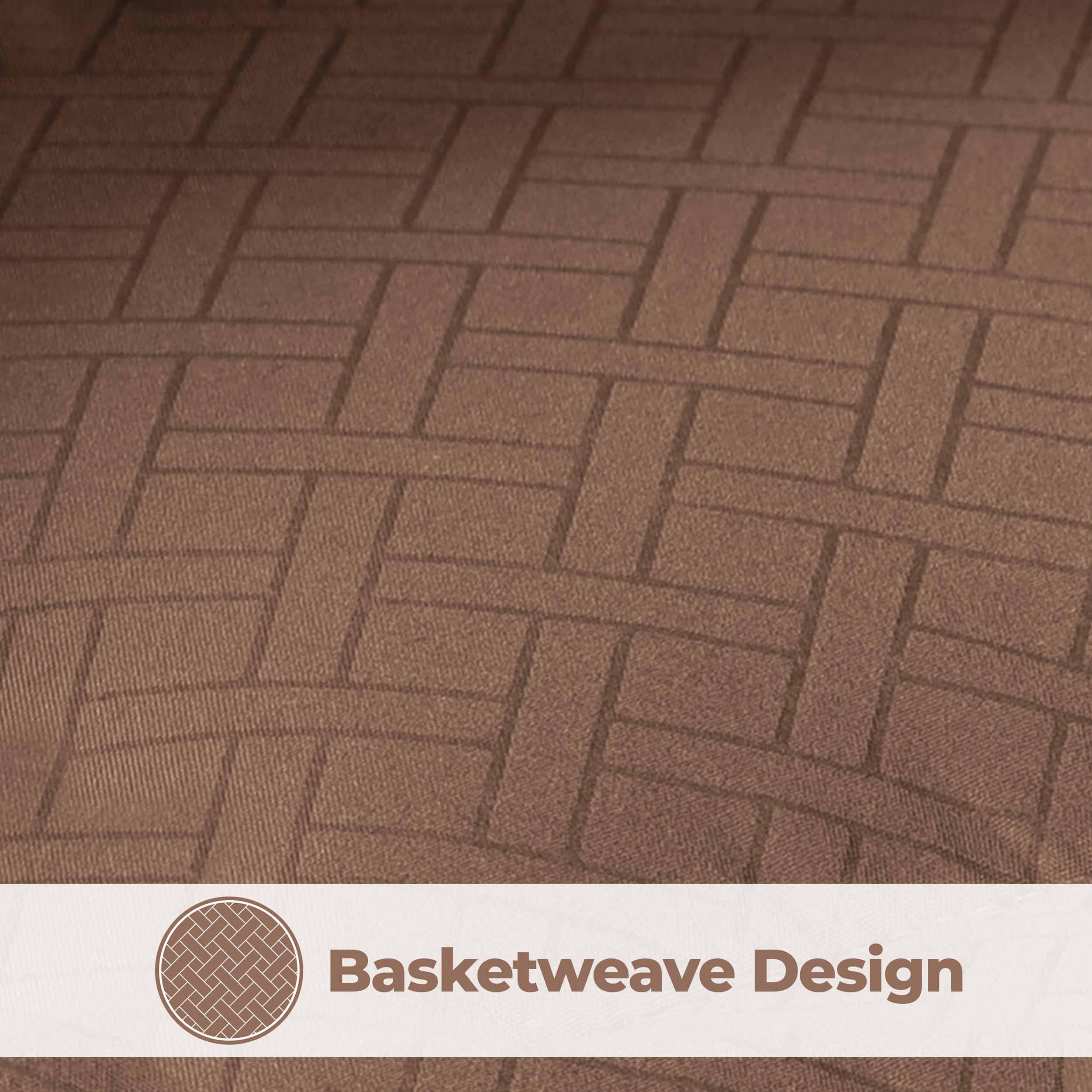 Monochrome Basketweave Plush Microfiber Down Alternative Comforter