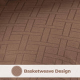 Monochrome Basketweave Plush Microfiber Down Alternative Comforter