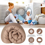 Monochrome Basketweave Plush Microfiber Down Alternative Comforter