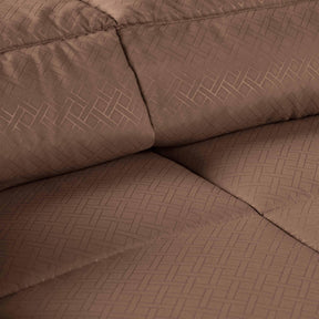 Monochrome Basketweave Plush Microfiber Down Alternative Comforter