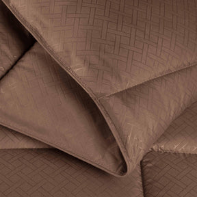 Monochrome Basketweave Plush Microfiber Down Alternative Comforter