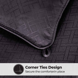 Monochrome Basketweave Plush Microfiber Down Alternative Comforter