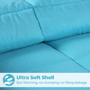 Monochrome Basketweave Plush Microfiber Down Alternative Comforter