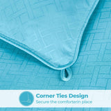 Monochrome Basketweave Plush Microfiber Down Alternative Comforter