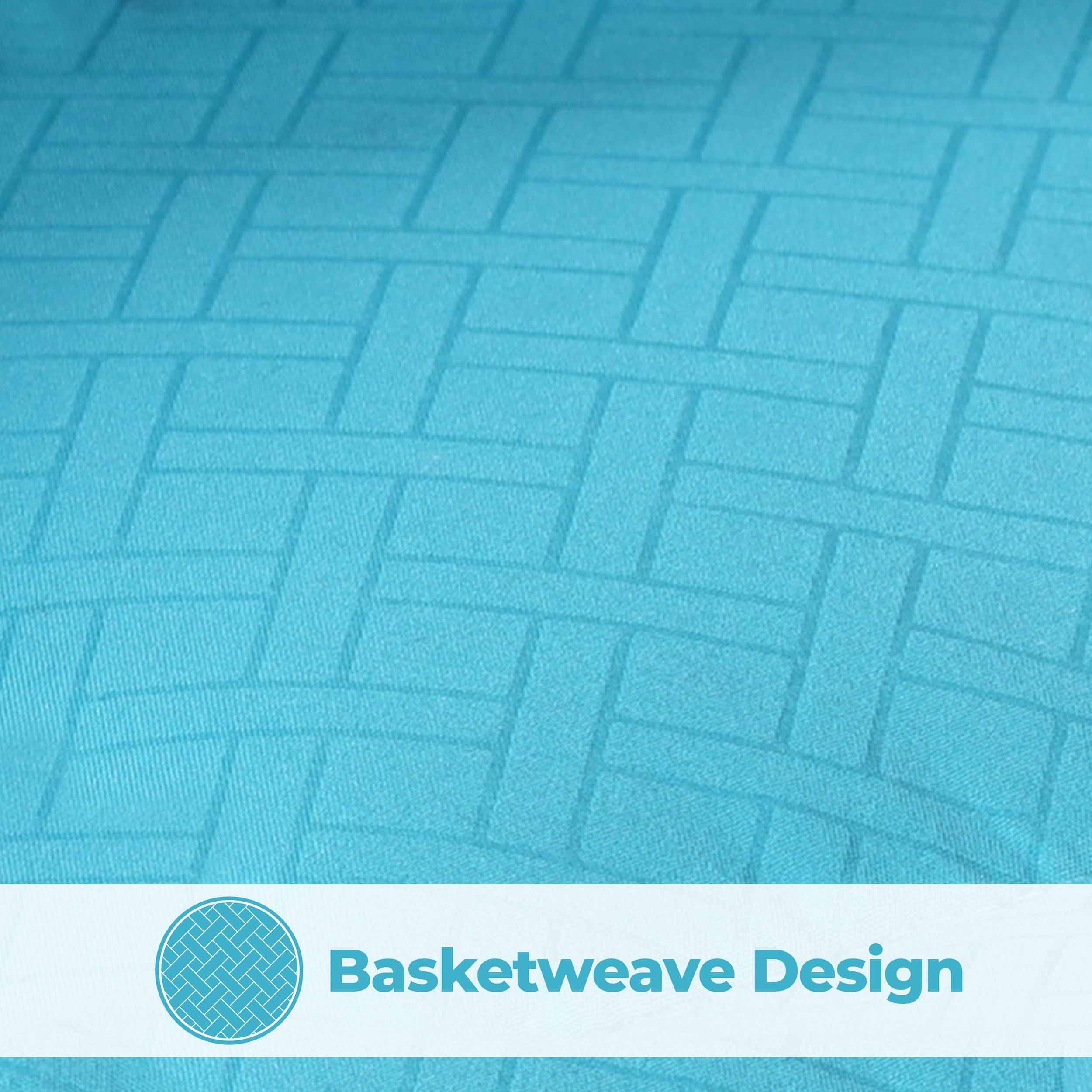 Monochrome Basketweave Plush Microfiber Down Alternative Comforter