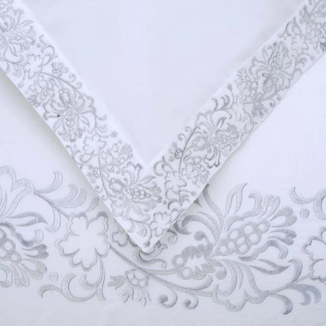 Moon Lawn Embroidered Cotton Duvet Cover Set