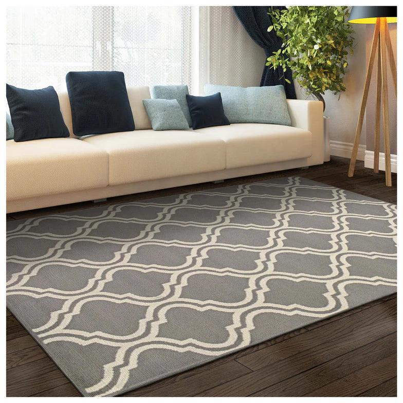 Moroccan Double Trellis Geometric Indoor Area Rugs Or Runner Rug