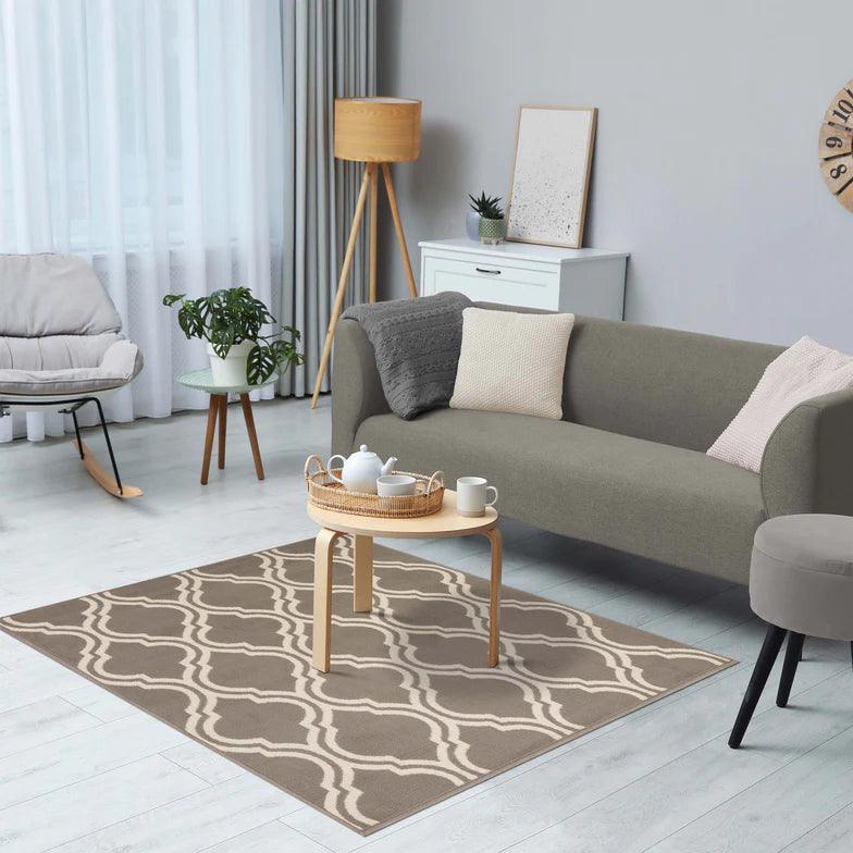 Moroccan Double Trellis Geometric Indoor Area Rugs Or Runner Rug