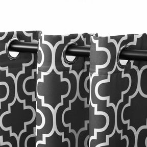 Moroccan Trellis Grommet 2-Piece Blackout Curtain Panel Set