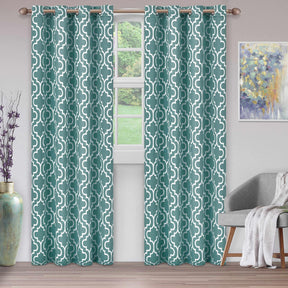 Moroccan Trellis Grommet 2-Piece Blackout Curtain Panel Set