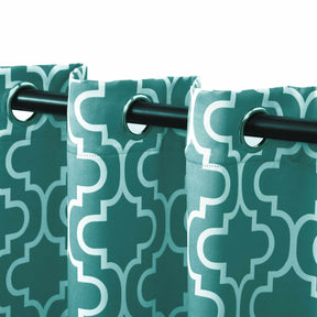 Moroccan Trellis Grommet 2-Piece Blackout Curtain Panel Set