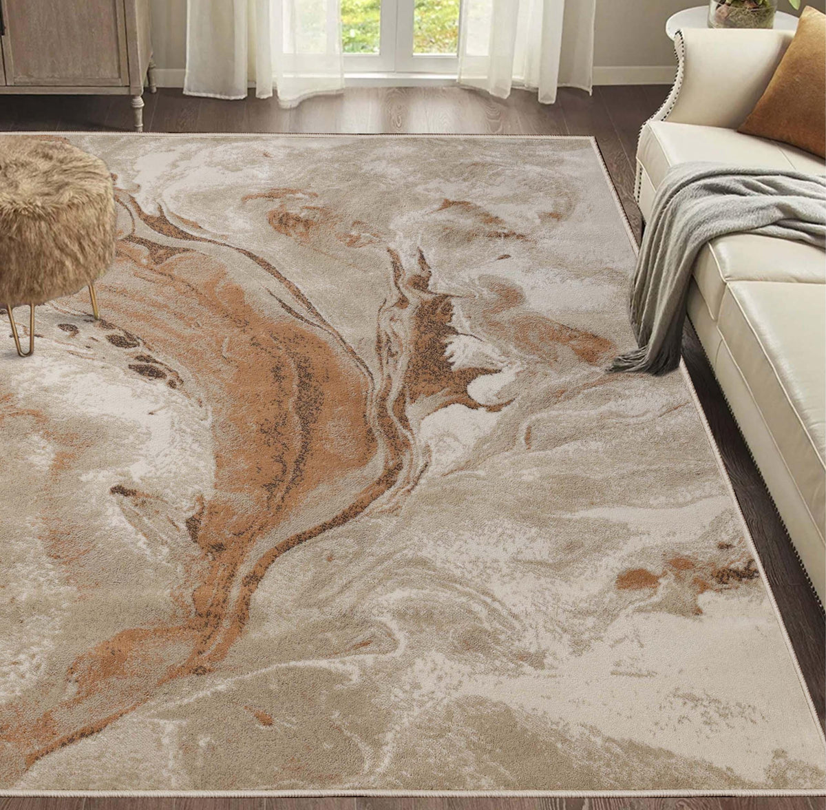 Morwenna Abstract Modern Indoor Area Rugs Or Runner Rug
