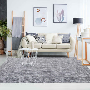 Multi Toned Braided Area Rug Bohemian Indoor Outdoor Rugs