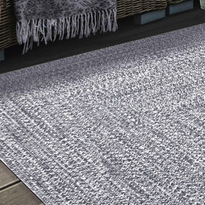 Multi Toned Braided Area Rug Bohemian Indoor Outdoor Rugs