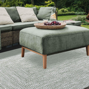 Multi Toned Braided Area Rug Bohemian Indoor Outdoor Rugs