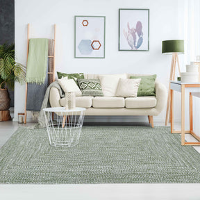 Multi Toned Braided Area Rug Bohemian Indoor Outdoor Rugs