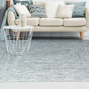Multi Toned Braided Area Rug Bohemian Indoor Outdoor Rugs