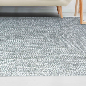 Multi Toned Braided Area Rug Bohemian Indoor Outdoor Rugs