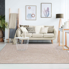 Multi Toned Braided Area Rug Bohemian Indoor Outdoor Rugs