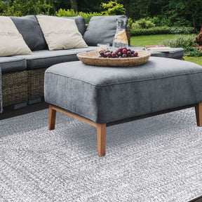 Multi Toned Braided Area Rug Bohemian Indoor Outdoor Rugs