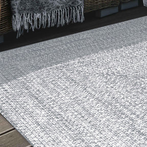 Multi Toned Braided Area Rug Bohemian Indoor Outdoor Rugs
