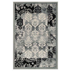 Mystique Distressed Damask Indoor Area Rug Or Runner Rug