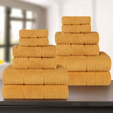 Napa Zero Twist Cotton Solid Waffle Honeycomb 12 Piece Towel Set