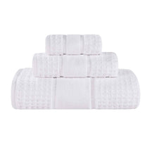 Napa Zero Twist Cotton Solid Waffle Honeycomb 3 Piece Towel Set
