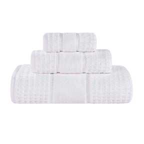 Napa Zero Twist Cotton Solid Waffle Honeycomb 3 Piece Towel Set