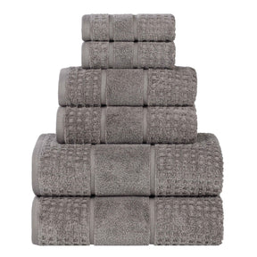 Napa Zero Twist Cotton Solid Waffle Honeycomb 6 Piece Towel Set
