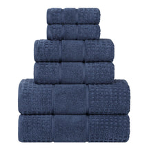Napa Zero Twist Cotton Solid Waffle Honeycomb 6 Piece Towel Set