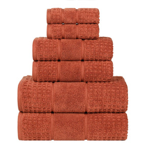 Napa Zero Twist Cotton Solid Waffle Honeycomb 6 Piece Towel Set