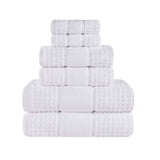 Napa Zero Twist Cotton Solid Waffle Honeycomb 6 Piece Towel Set