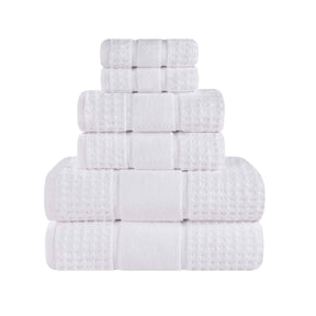 Napa Zero Twist Cotton Solid Waffle Honeycomb 6 Piece Towel Set