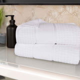Napa Zero Twist Cotton Solid Waffle Honeycomb Bath Sheet Set of 2
