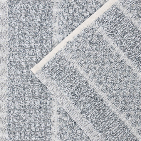 Naples Cotton Blend Textured Checkered and Ribbed 6 Piece Towel Set