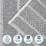 Naples Cotton Blend Textured Checkered & Ribbed Bath Sheets, Set of 2