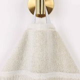 Cotton Blend Checkered and Rib Bath Towel Set of 2