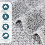 Cotton Blend Checkered and Rib Bath Towel Set of 2