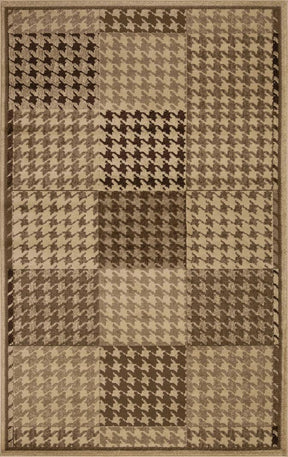 Natte Abstract Checkered Geometric Border Indoor Area Rug or Runner