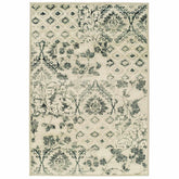 Navan Distressed Floral Damask Indoor Area Rug or Runner