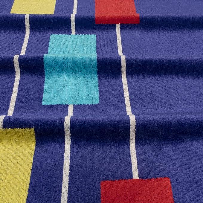 Neon Tiles Oversized 2 Piece Beach Towel Set