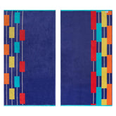 Neon Tiles Oversized 2 Piece Beach Towel Set