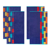 Neon Tiles Oversized 4 Piece Beach Towel Set