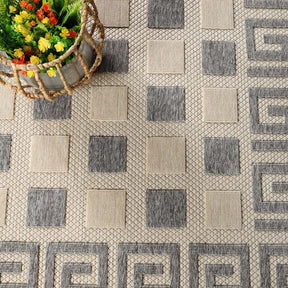 Nilaya Modern Geometric Indoor Outdoor Area Rug Or Runner Rug